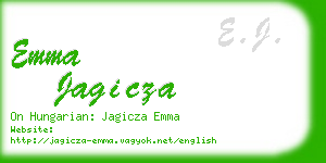 emma jagicza business card